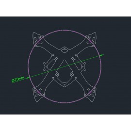 Osolar 75 Quad Tiny Frame for Brushless Motor 0603 0703 0803 1103 Prop 40mm