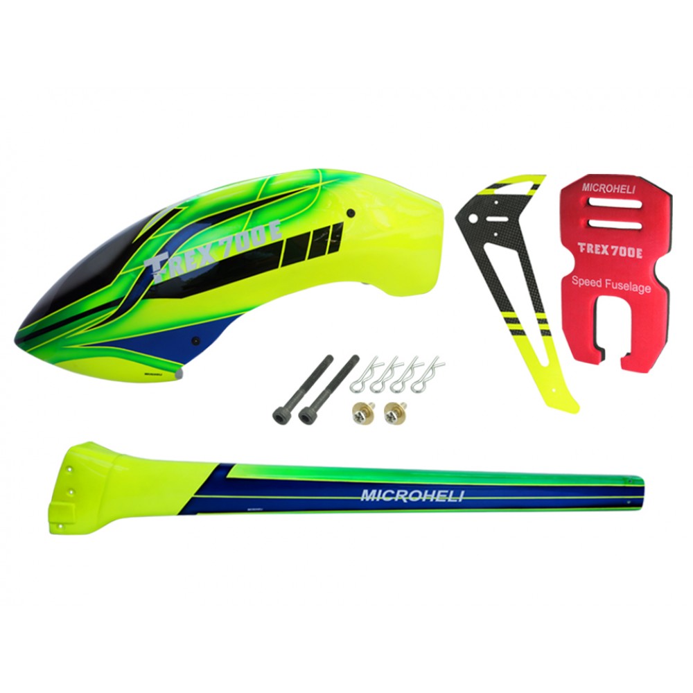 Airbrush Fiberglass Green Air Fuselage set - T-REX 700E / L