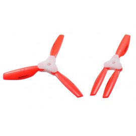 Plastic Folding 3-Blade Propeller 4045 CW/CCW w/Bracket (RED)