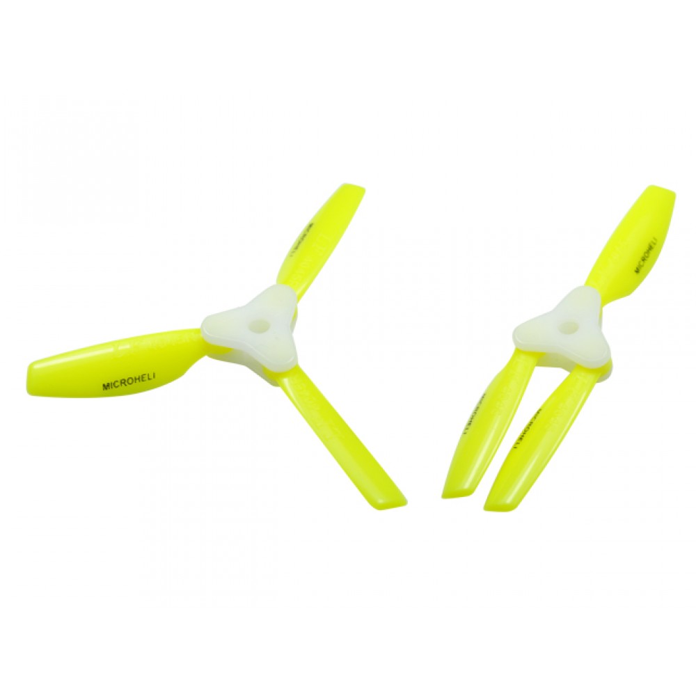 Plastic Folding 3-Blade Propeller 4045 CW/CCW w/Bracket (YELLOW)