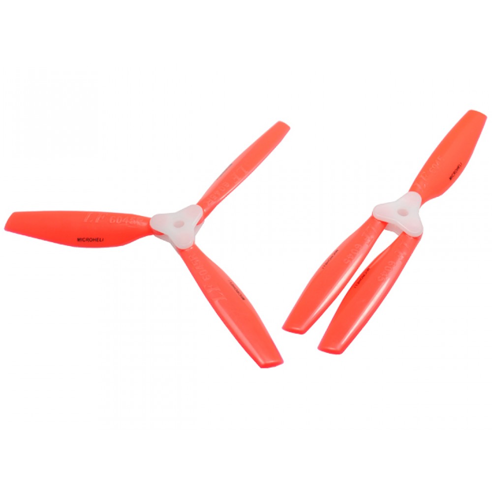 Plastic Folding 3-Blade Propeller 6045 CW/CCW w/Bracket (ORANGE)