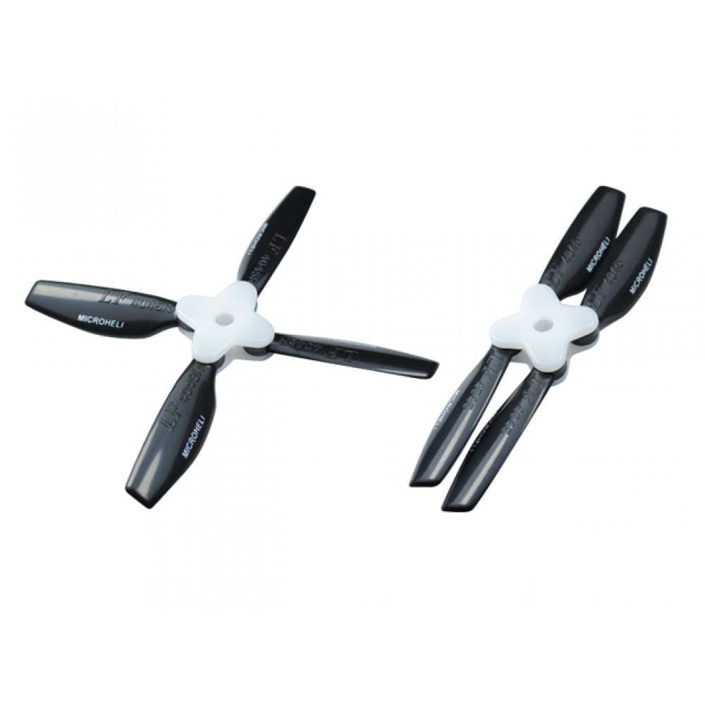 Plastic Folding 4-Blade Propeller 4045 CW/CCW w/Bracket (BLACK)