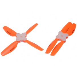 Plastic Folding 4-Blade Propeller 4045 CW/CCW w/Bracket (ORANGE)