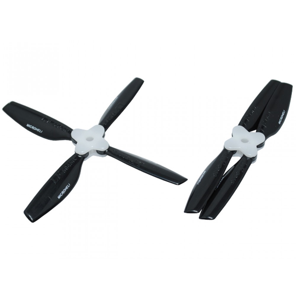 Plastic Folding 4-Blade Propeller 5045 CW/CCW w/Bracket (BLACK)