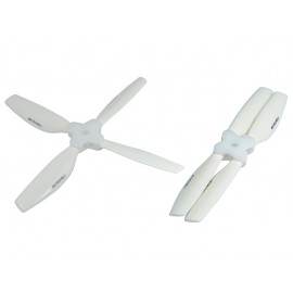 Plastic Folding 4-Blade Propeller 5045 CW/CCW w/Bracket (WHITE)