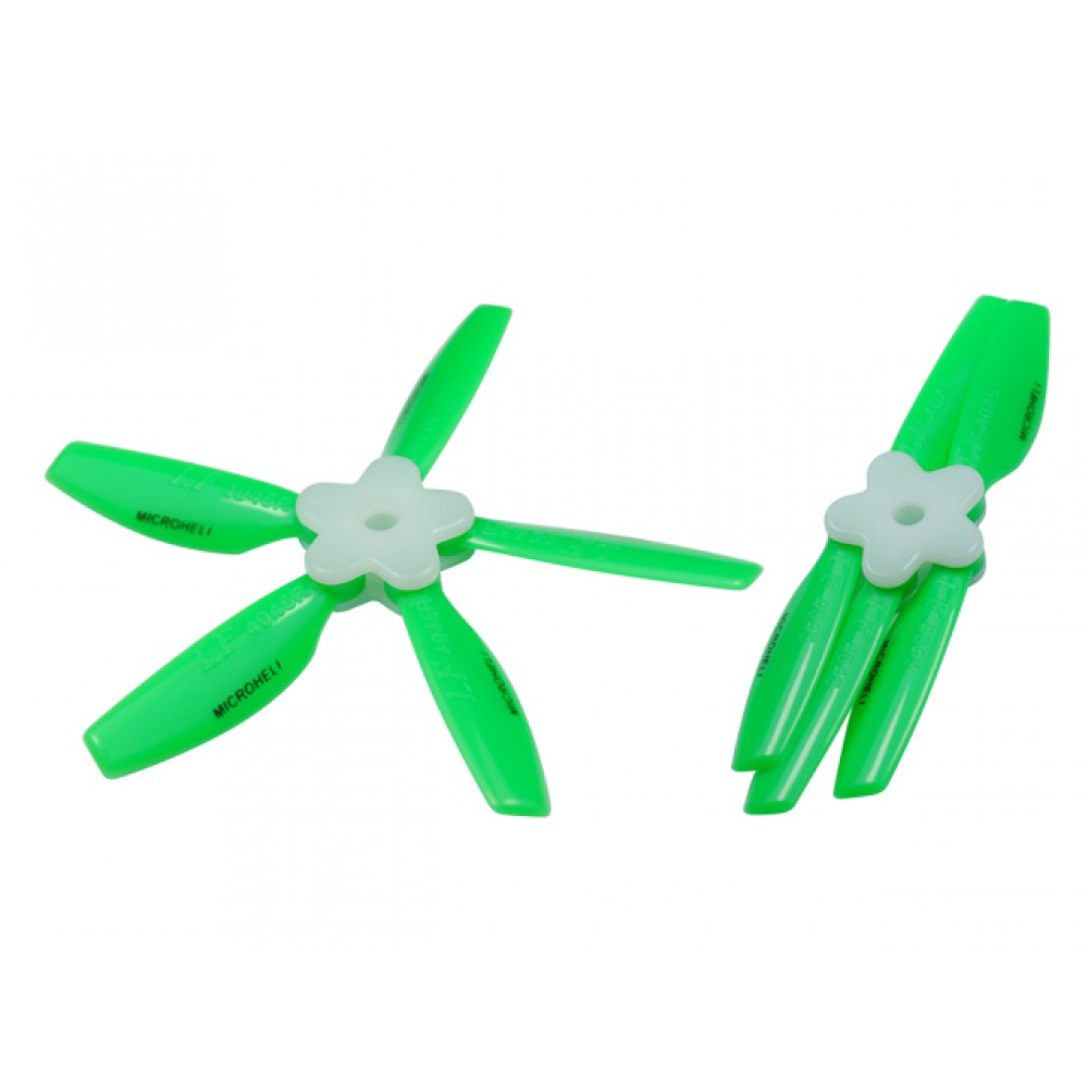 Plastic Folding 5-Blade Propeller 4045 CW/CCW w/Bracket (GREEN)