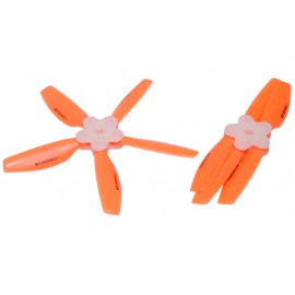 Plastic Folding 5-Blade Propeller 4045 CW/CCW w/Bracket (ORANGE)