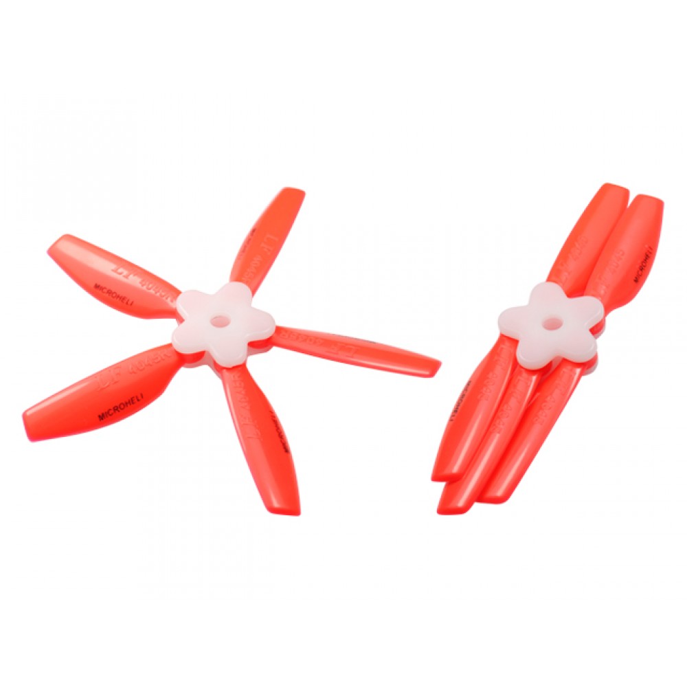 Plastic Folding 5-Blade Propeller 4045 CW/CCW w/Bracket (RED)