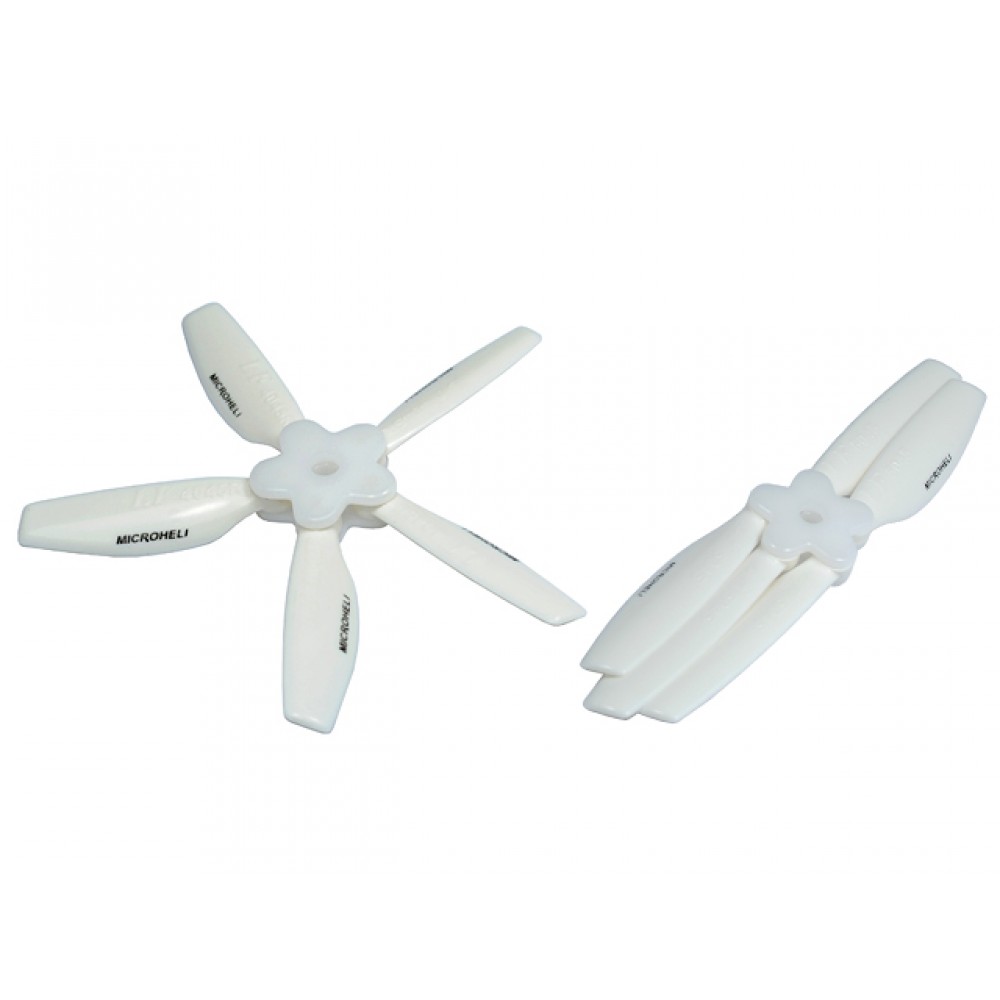 Plastic Folding 5-Blade Propeller 4045 CW/CCW w/Bracket (WHITE)