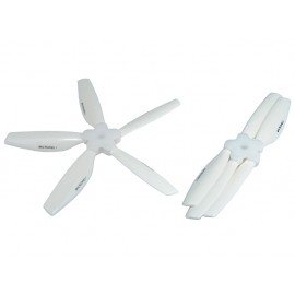 Plastic Folding 5-Blade Propeller 5045 CW/CCW w/Bracket (WHITE)