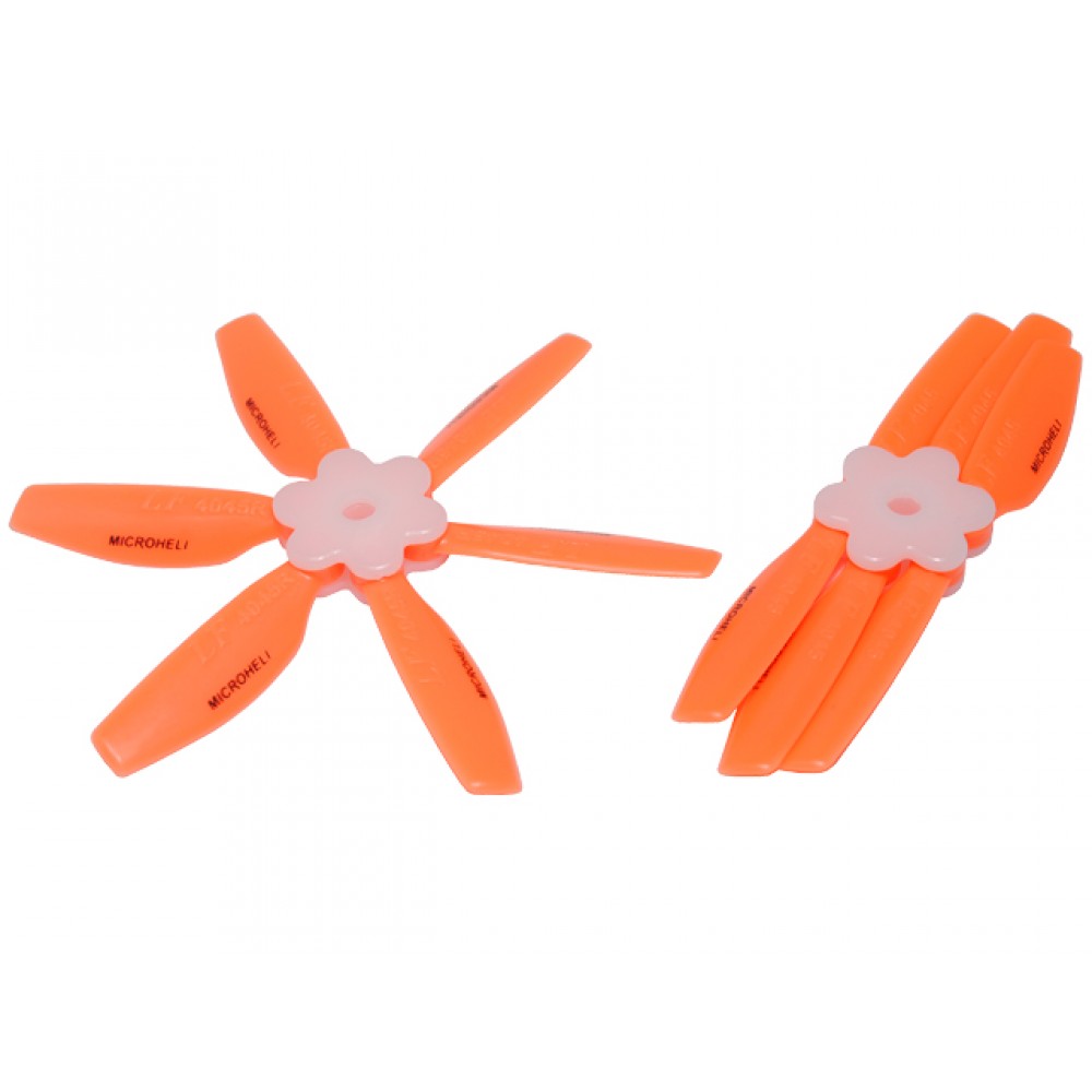Plastic Folding 6-Blade Propeller 4045 CW/CCW w/Bracket (ORANGE)
