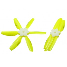 Plastic Folding 6-Blade Propeller 4045 CW/CCW w/Bracket (YELLOW)