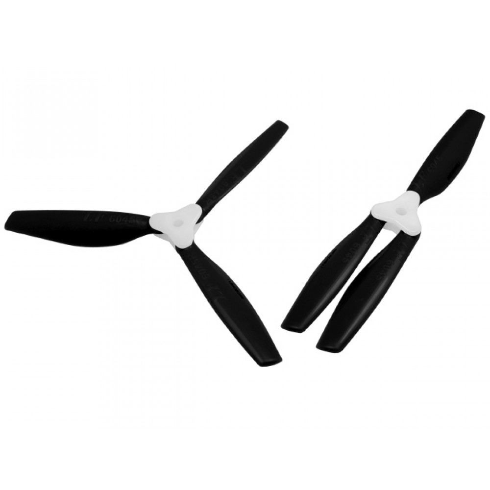 Plastic Folding 3-Blade Propeller 6045 CW/CCW w/Bracket (BLACK)