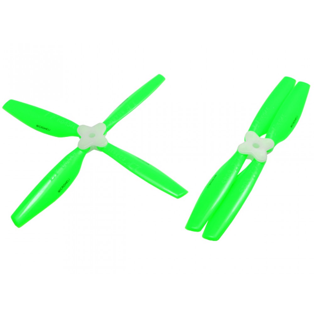 Plastic Folding 4-Blade Propeller 6045 CW/CCW w/Bracket (GREEN)