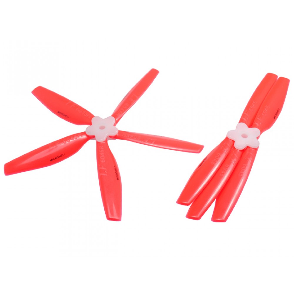 Plastic Folding 5-Blade Propeller 6045 CW/CCW w/Bracket (RED)