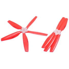 Plastic Folding 5-Blade Propeller 6045 CW/CCW w/Bracket (RED)