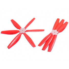 Plastic Folding 6-Blade Propeller 6045 CW/CCW w/Bracket (RED)