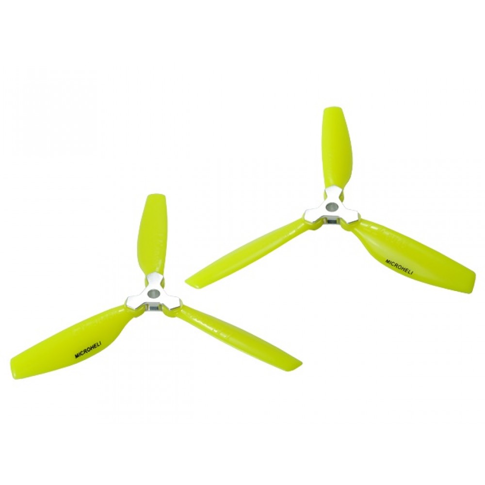 Plastic Folding 3-Blade Propeller 5045 CW/CCW w/Aluminum Bracket (YELLOW)