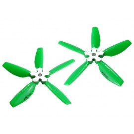 Plastic Folding 5-Blade Propeller 4045 CW/CCW w/Aluminum Bracket (GREEN)