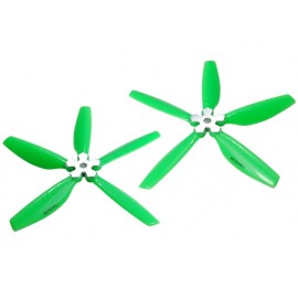 Plastic Folding 5-Blade Propeller 5045 CW/CCW w/Aluminum Bracket (GREEN)