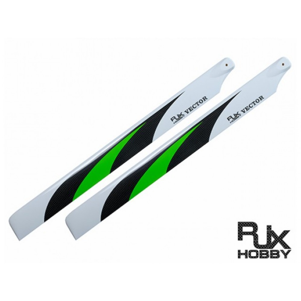 RJX Vector 500mm Premium Carbon Fiber Main Blades V500G (Green)