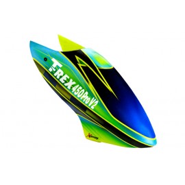 XCanopy Airbrush Fiberglass Green Racing Canopy - TREX 450 PRO V2