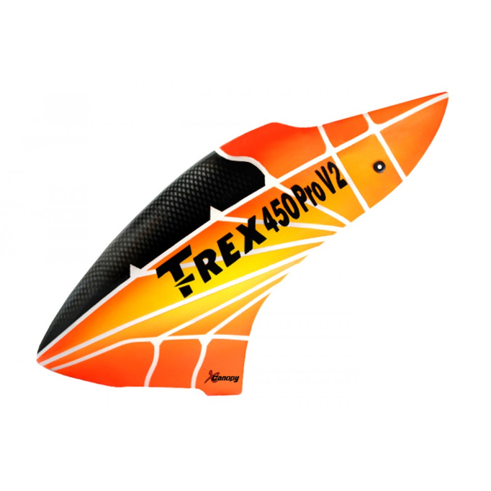 XCanopy Airbrush Fiberglass Sunrise Light Canopy - TREX 450 PRO V2