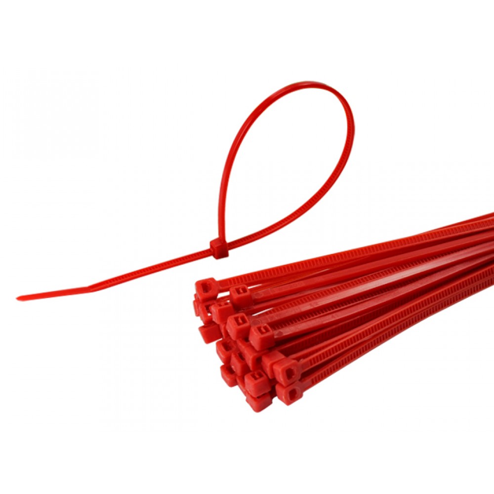 Nylon Cable Tie Wraps 200x2.5mm (RED) (30pcs)