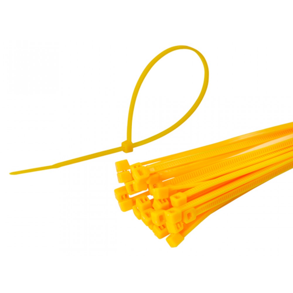 Nylon Cable Tie Wraps 200x2.5mm (YELLOW) (30pcs)