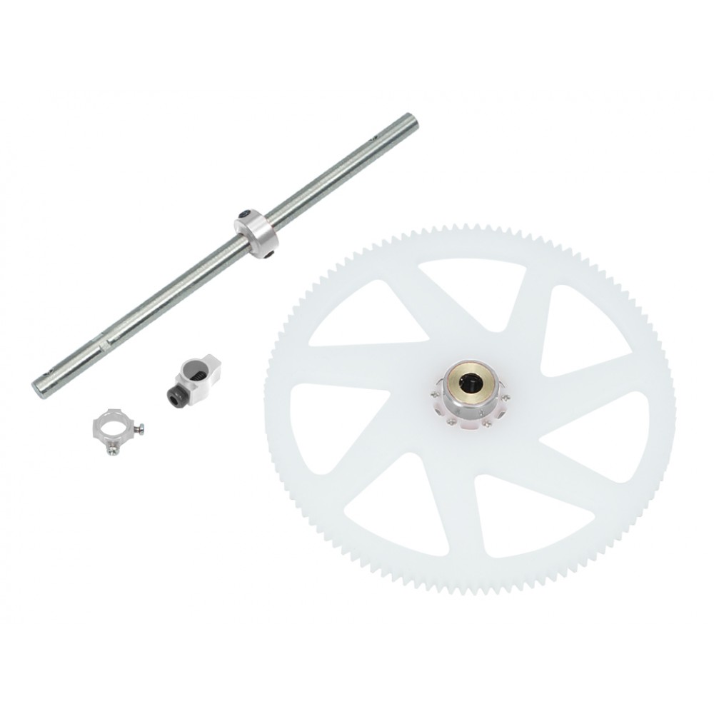 Titanium Main Shaft/CNC Delrin Main Gear/Auto-Rotation Hub Set - WLTOYS V950