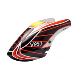 Airbrush Fiberglass Red Laser Canopy - WLTOYS V950