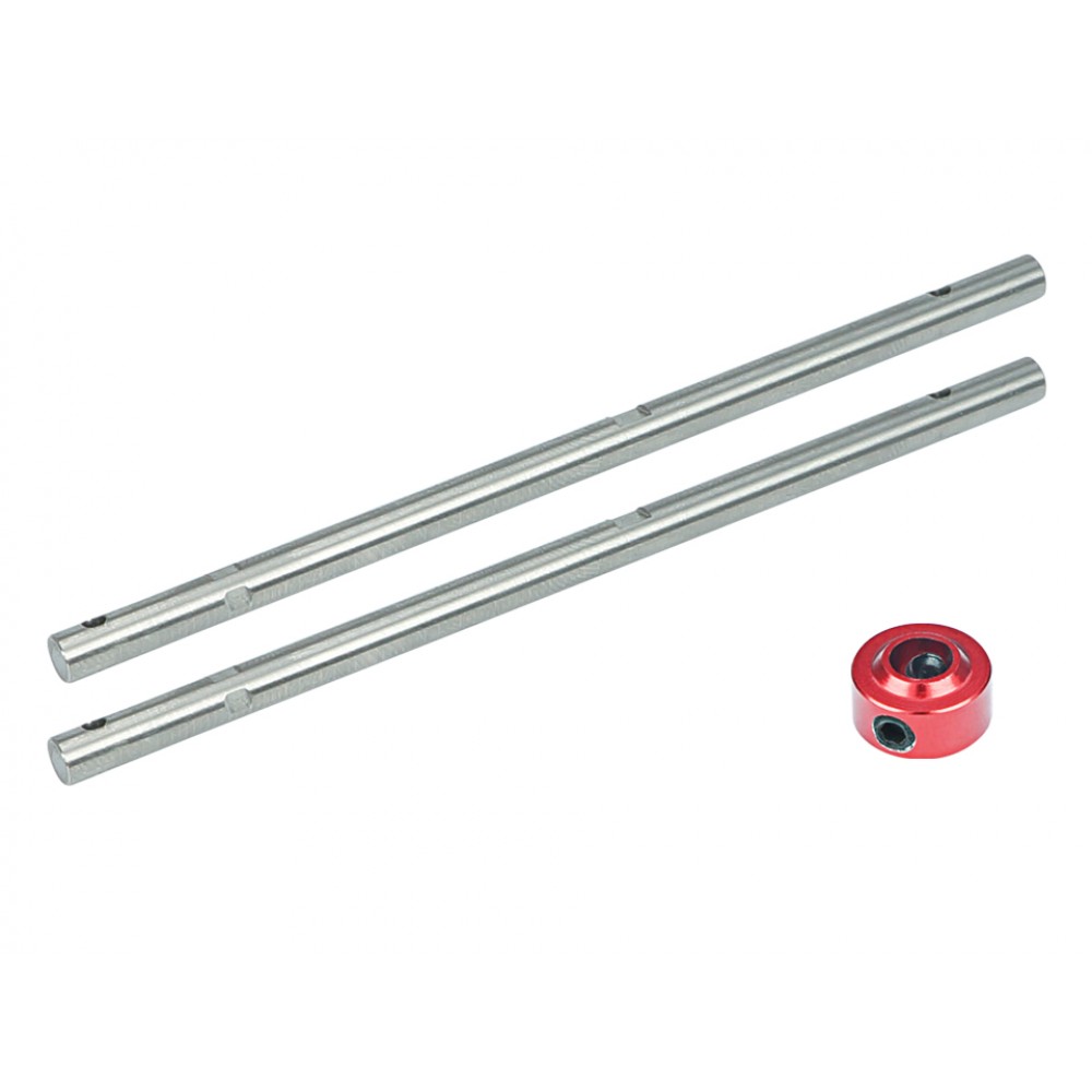 Precision CNC Titanium Main Shaft W/ Collar (RED) - WLTOYS V950