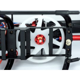 Titanium Main Shaft/CNC Delrin Main Gear/Auto-Rotation Hub Set (RED) - WLTOYS V950