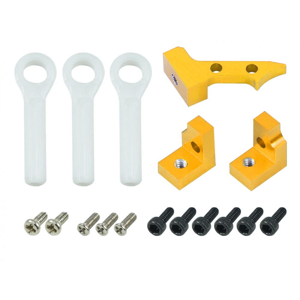 EMAX ES08MD II Servo Mount Set (GOLD) (for MICROHELI frames - WLTOYS V950)