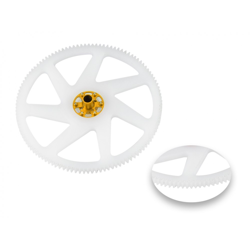 CNC Delrin Main Gear w/ Aluminum Hub set (GOLD) - WLTOYS V950